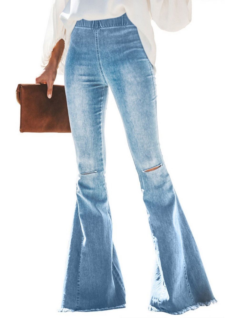 Gaten Effen Bellbottoms Slim Jeans