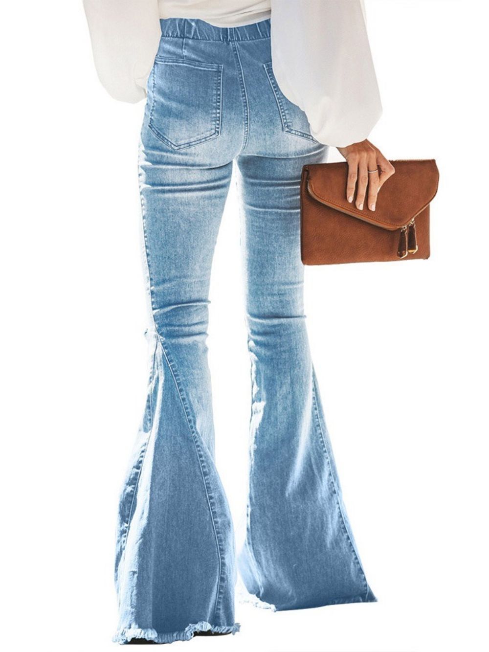 Gaten Effen Bellbottoms Slim Jeans