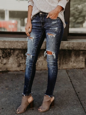 Skinny Denim Gescheurde Damesjeans