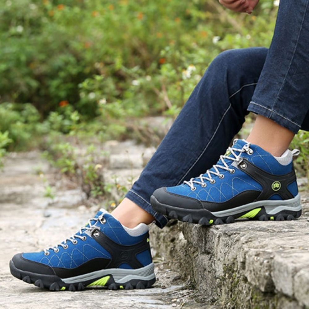 Outdoorsneakers Heren Met Veters En Ronde Neus