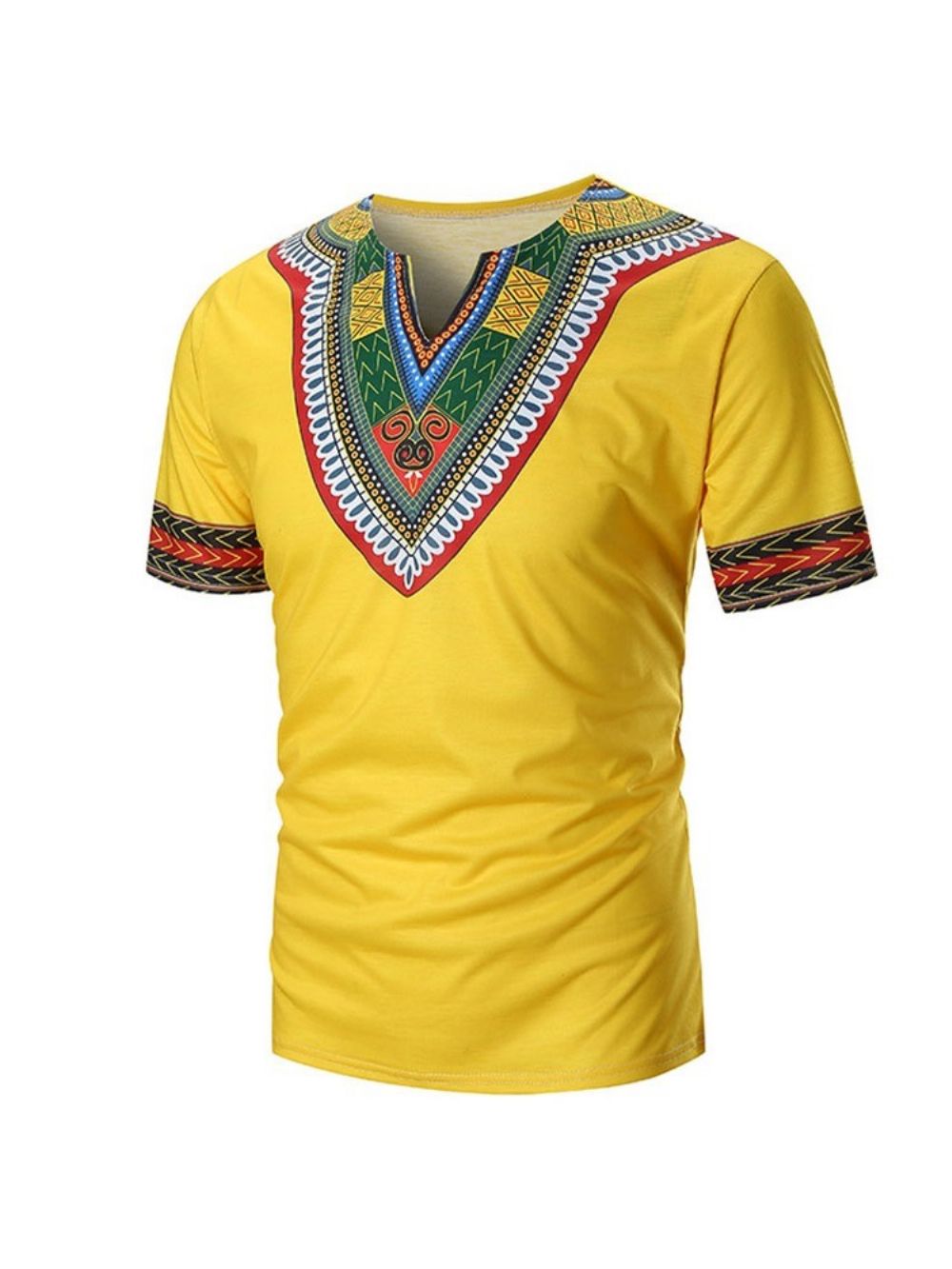 African Fashion Dashiki Etnisch T-Shirt Met Korte Mouwen Heren