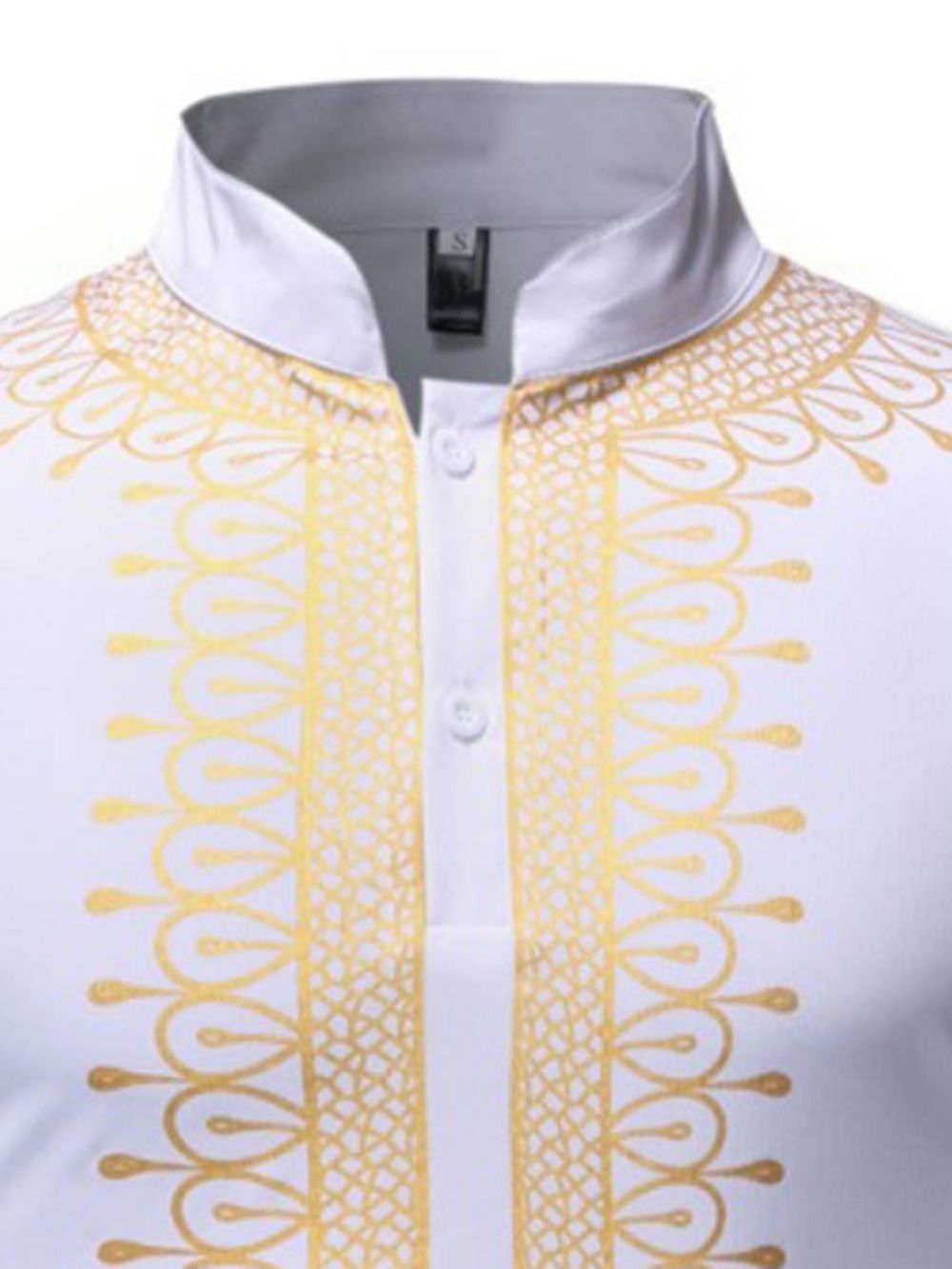 Afrikaanse Mode Dashiki Stand Kraag Heren Slim Shirt