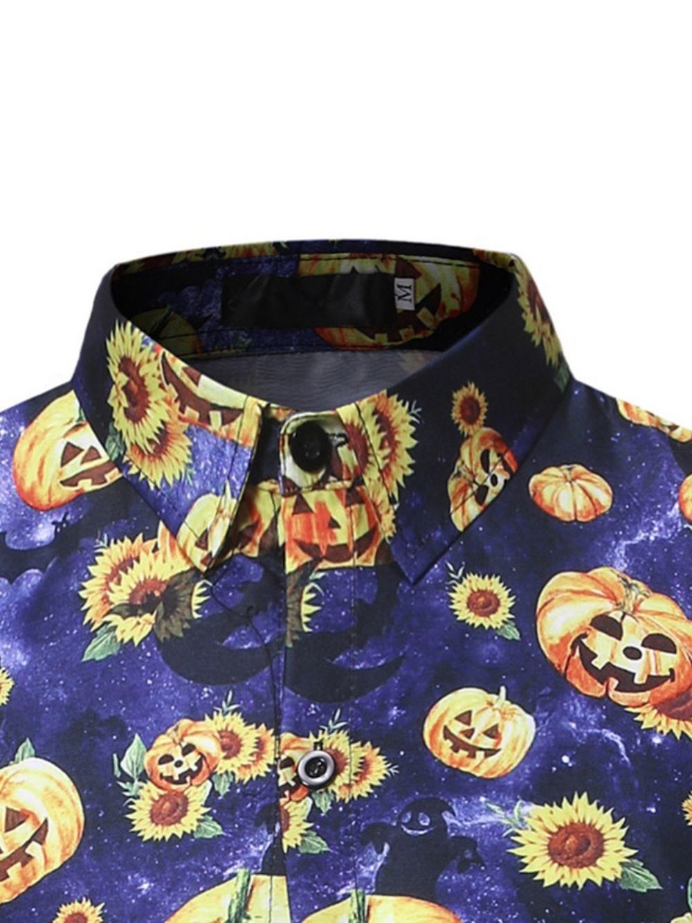 Bloemen Casual Revers Halloween Kostuum Slank Overhemd Heren