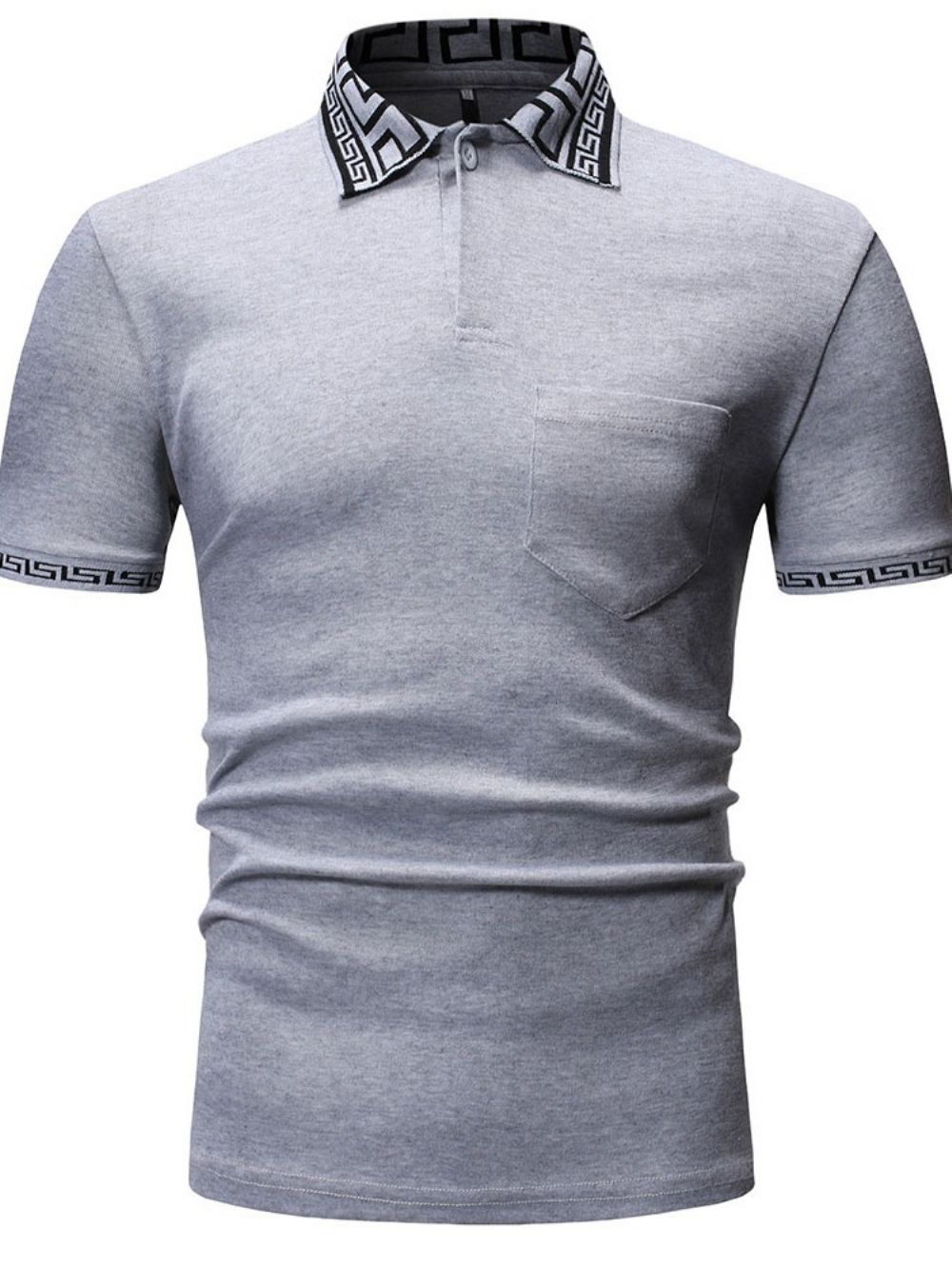 Casual Heren Poloshirt Met Print