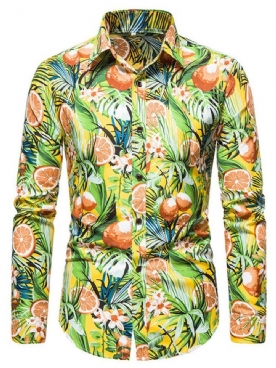 Casual Overhemd Met Bloemenprint En Single-Breasted Lente