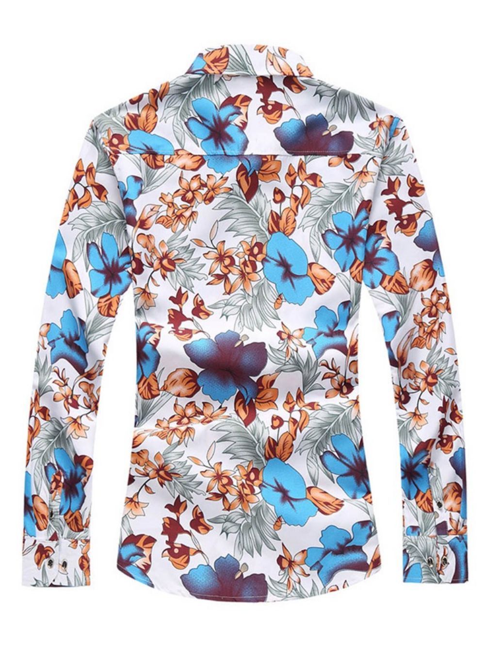 Casual Overhemd Met Lange Mouwen En Bloemenprint Heren