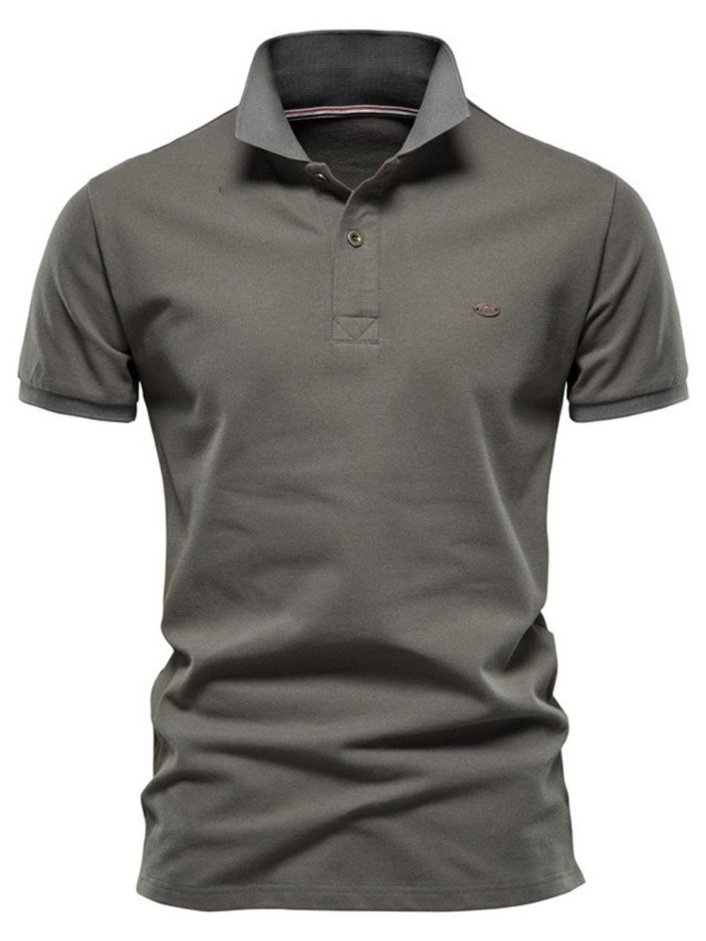 Casual Polohals Effen Mode Poloshirt