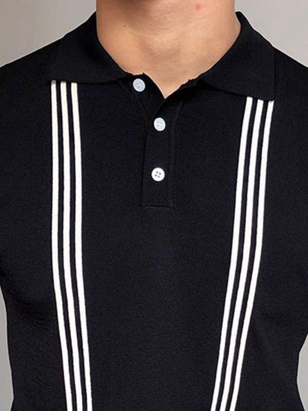 Casual Poloshirt Met Reversstreep