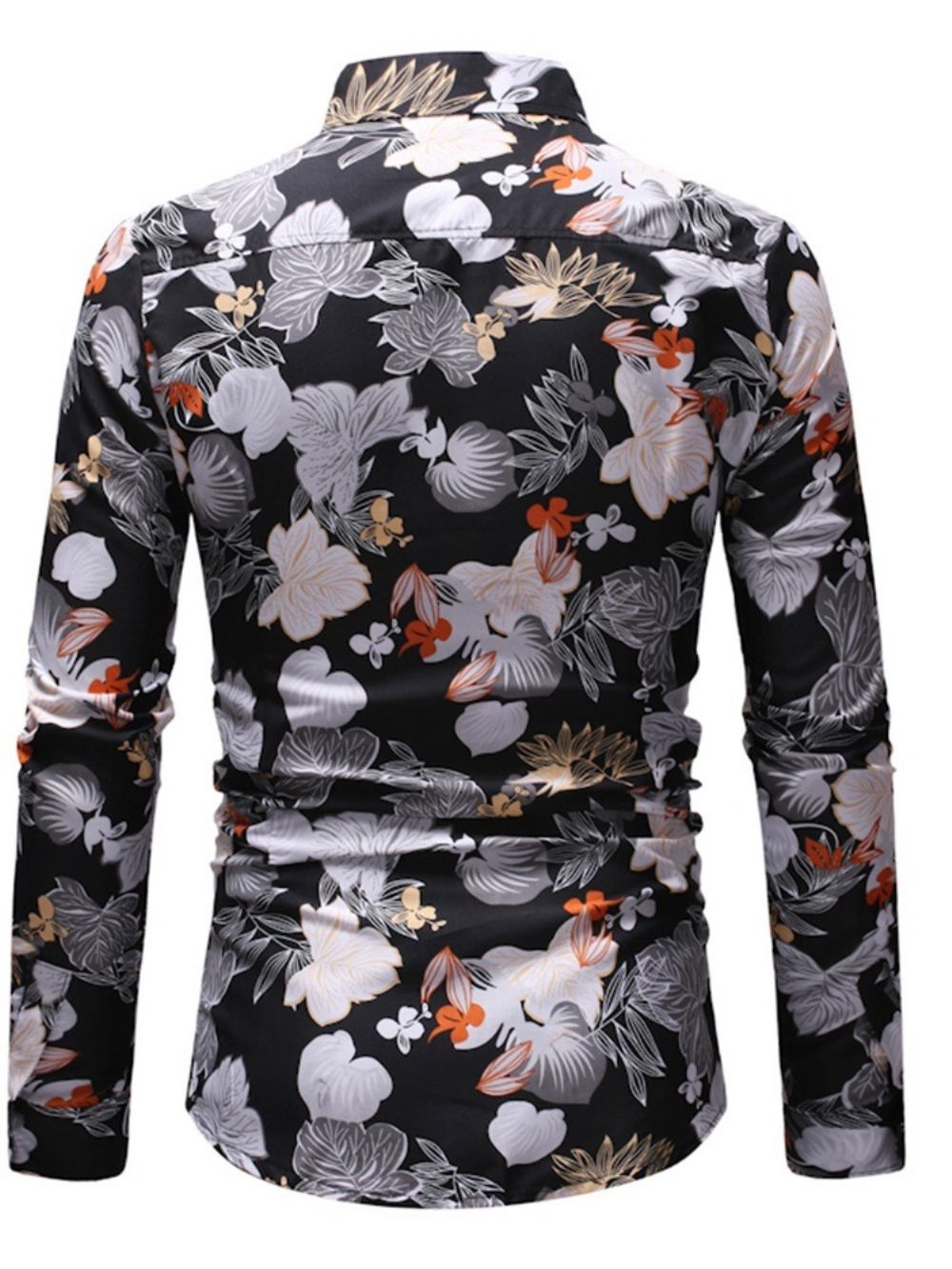 Casual Slim-Herenhemd Met Bloemenprint