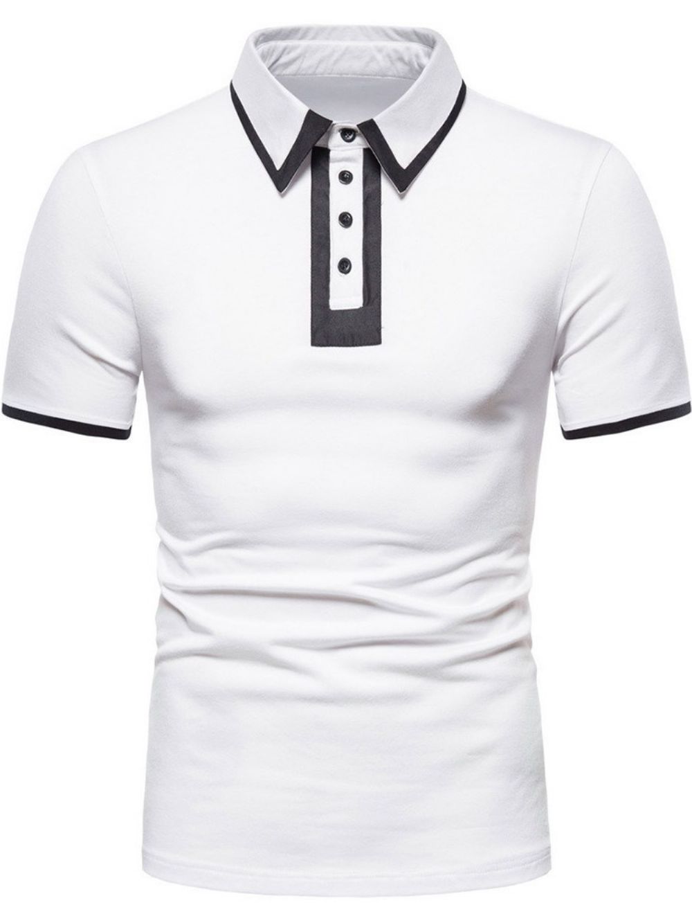 Poloshirt Heren Met Casual Knoop En Revers