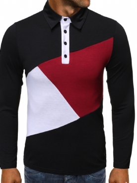 Poloshirt Met Patchwork Ol-Kleurenblok