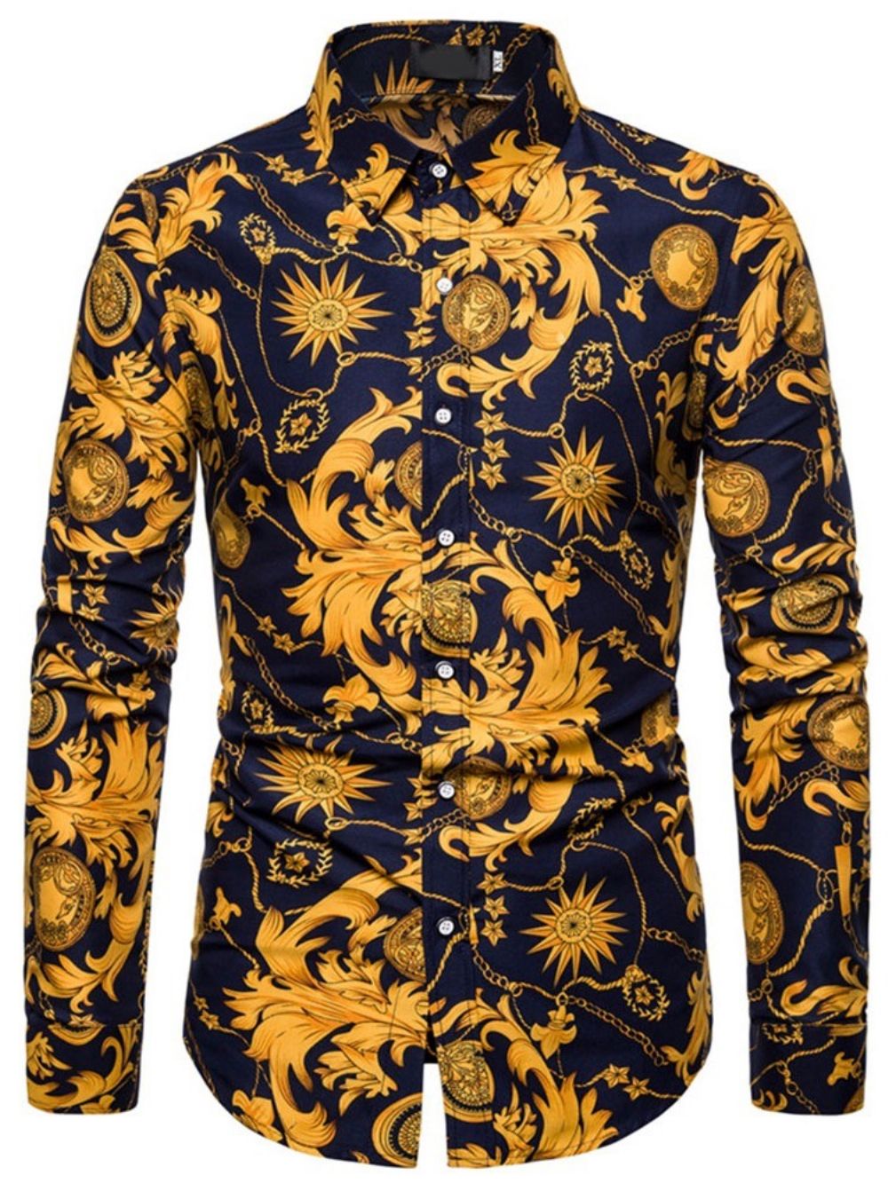 Revers Bloemen Casual Slim Lente-Overhemd Dames