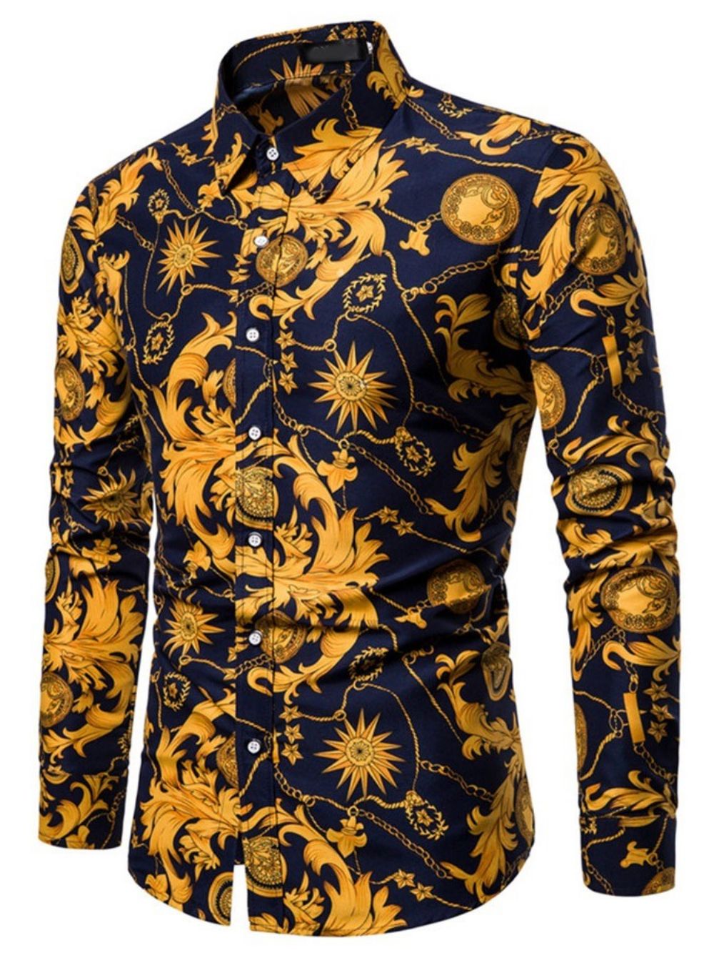 Revers Bloemen Casual Slim Lente-Overhemd Dames