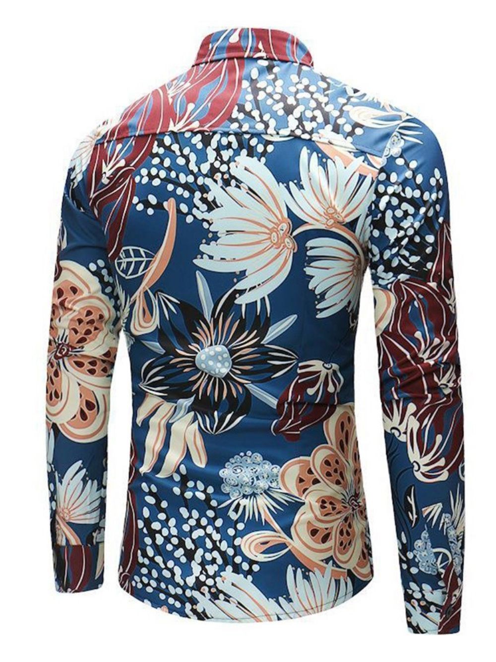 Revers Bloemenprint Single-Breasted Lente-Shirt