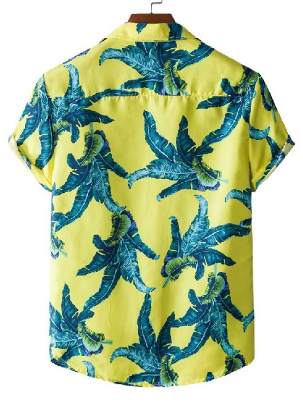 Revers Bloemenprint Single-Breasted Zomershirt Heren