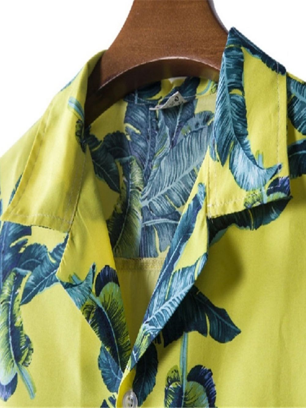 Revers Bloemenprint Single-Breasted Zomershirt Heren