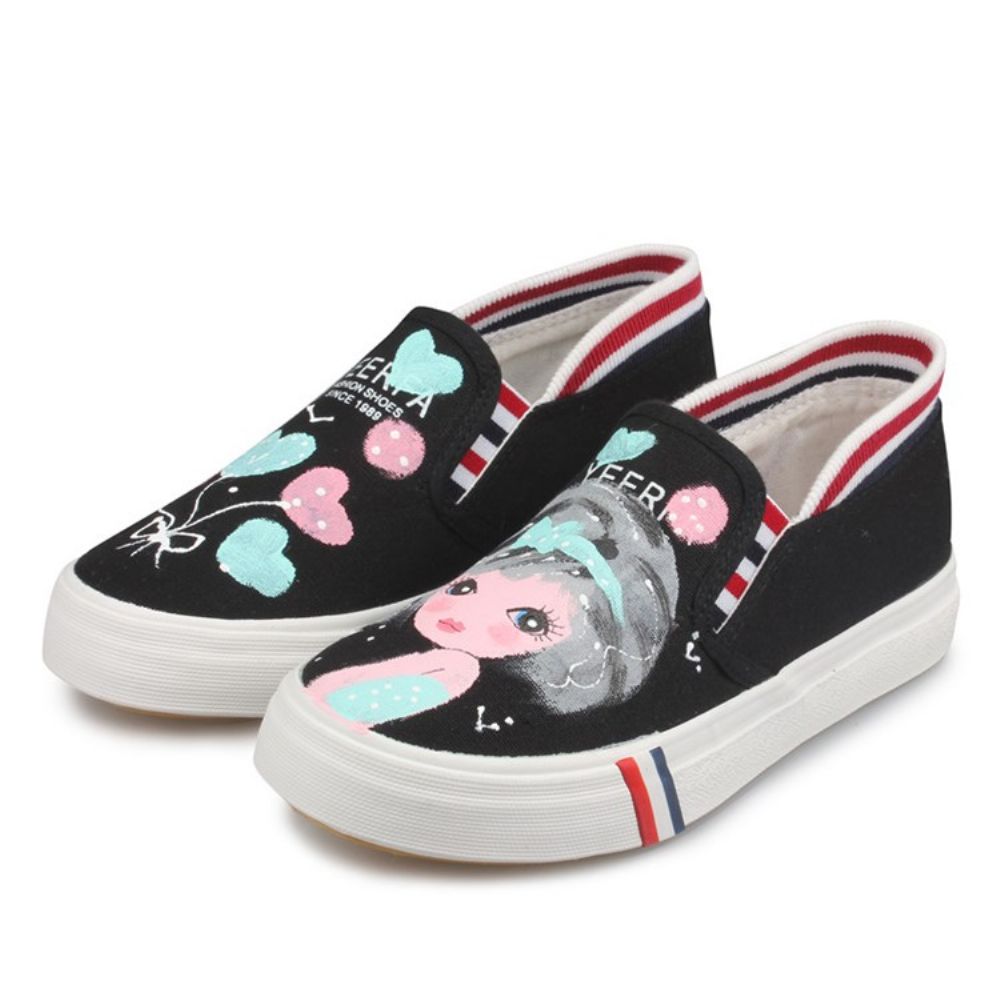 Leuke Cartoon Slip-On Canvas platte schoenen