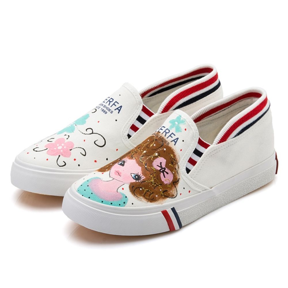 Leuke Cartoon Slip-On Canvas platte schoenen