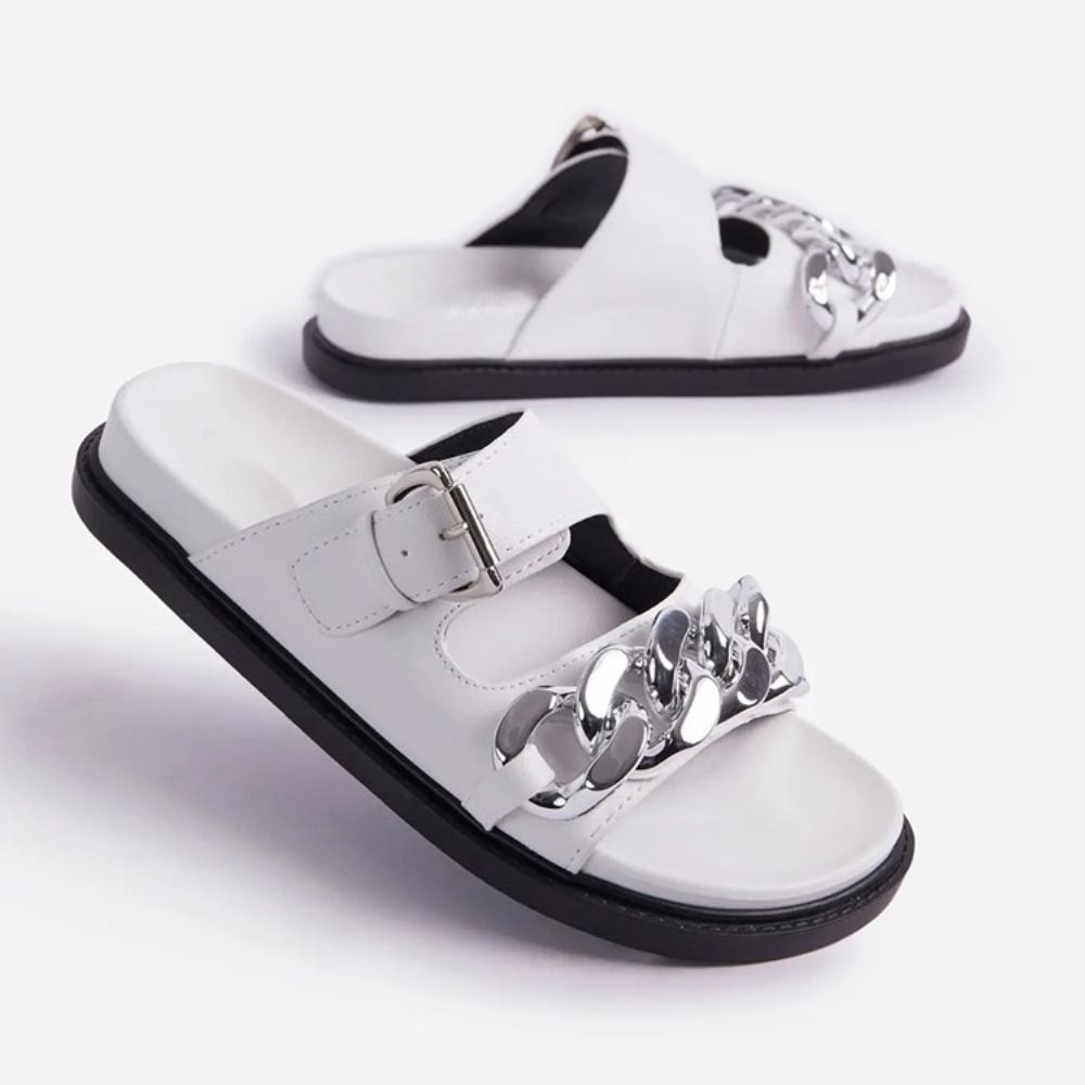 Slip-On Teenslipper Plat Met Pvc Pantoffels