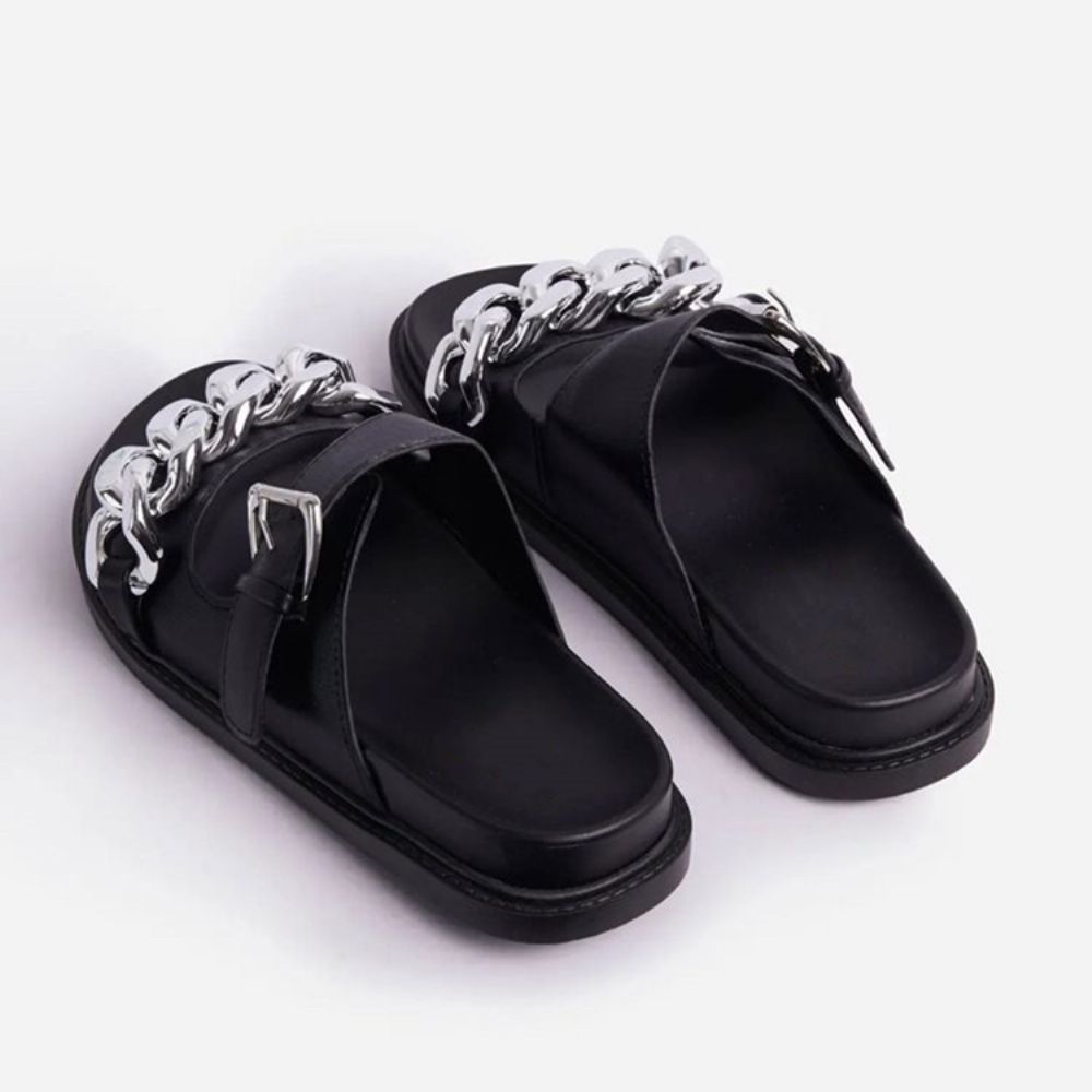 Slip-On Teenslipper Plat Met Pvc Pantoffels