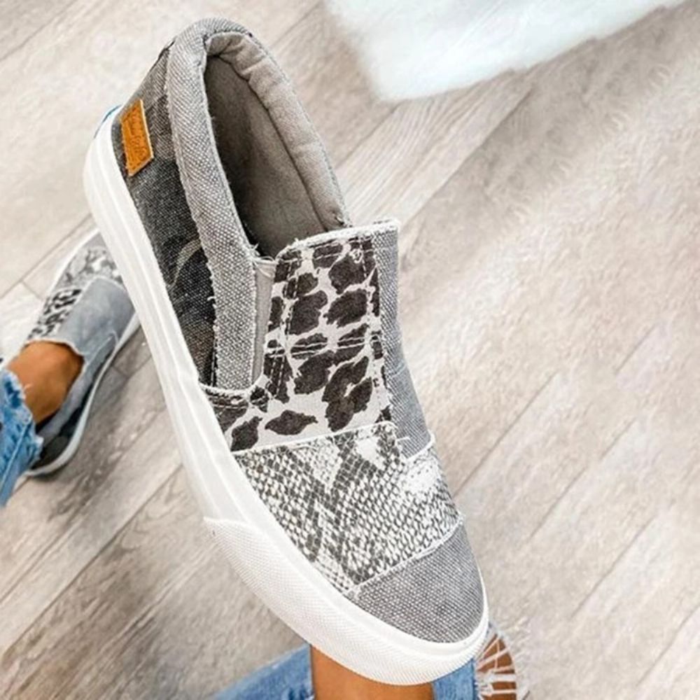 Thread Slip-On Laag Uitgesneden Bovenste Luipaard Sneakers