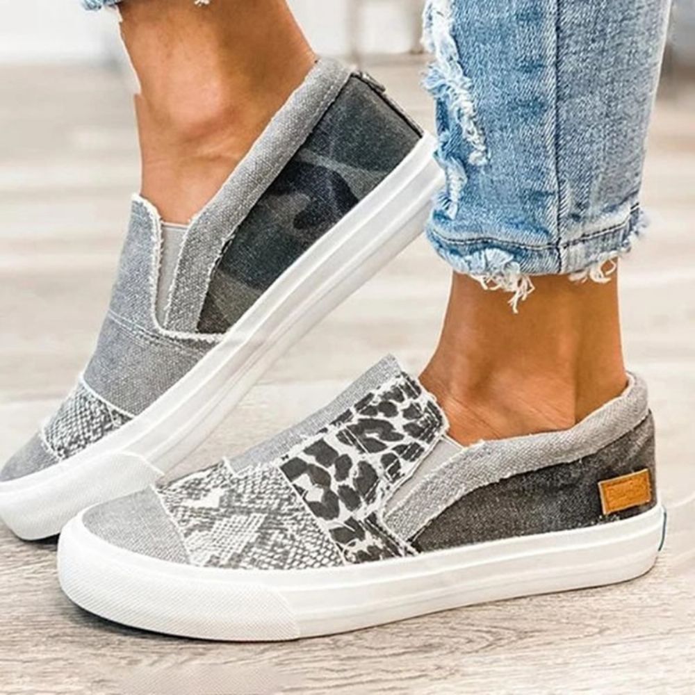 Thread Slip-On Laag Uitgesneden Bovenste Luipaard Sneakers