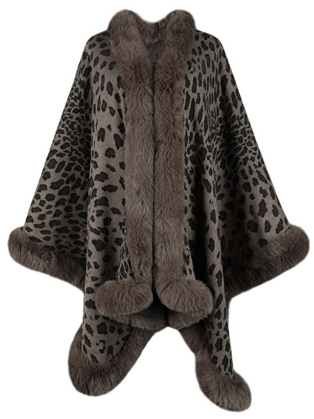 Luipaard Fleece Wintercape