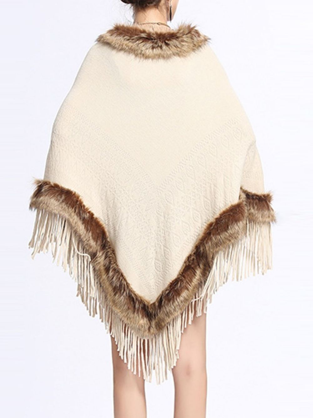 Pullover Patchwork Bont Tassel Cape