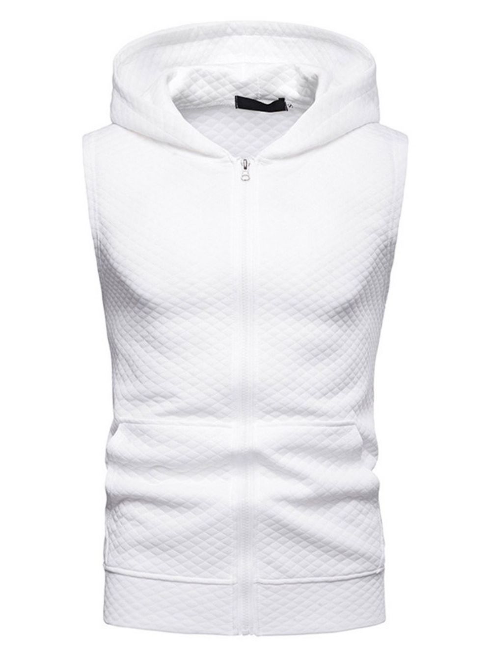 Heren Casual Vest Met Capuchon En Effen Capuchon