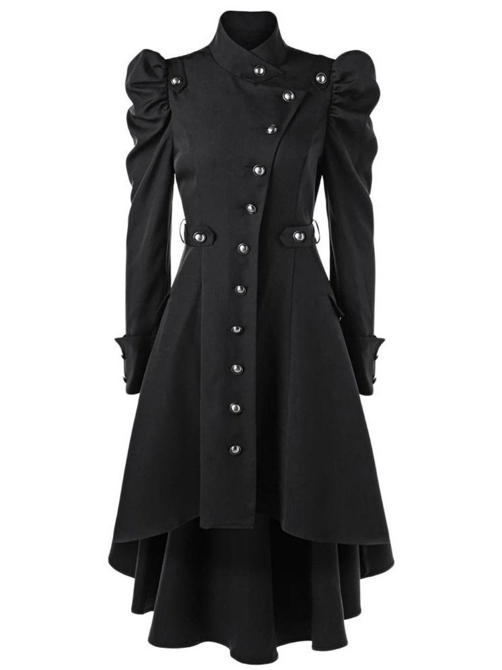 Opstaande Kraag Single-Breasted Lange Mode Trenchcoat Dames