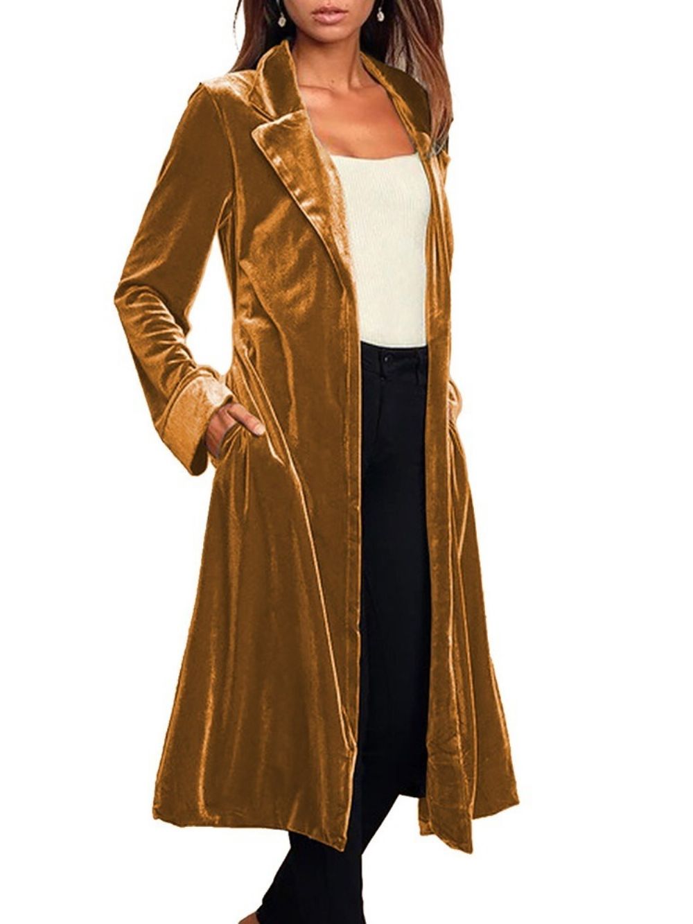 Western-Trenchcoat Met Lange Reversband