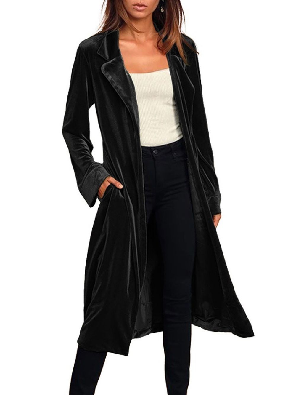 Western-Trenchcoat Met Lange Reversband