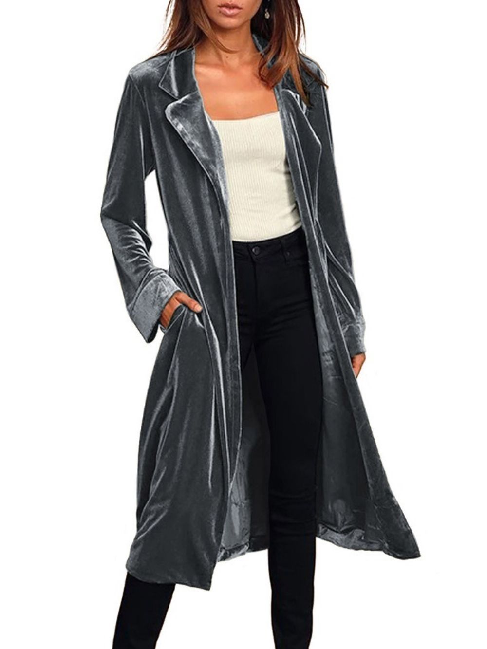 Western-Trenchcoat Met Lange Reversband