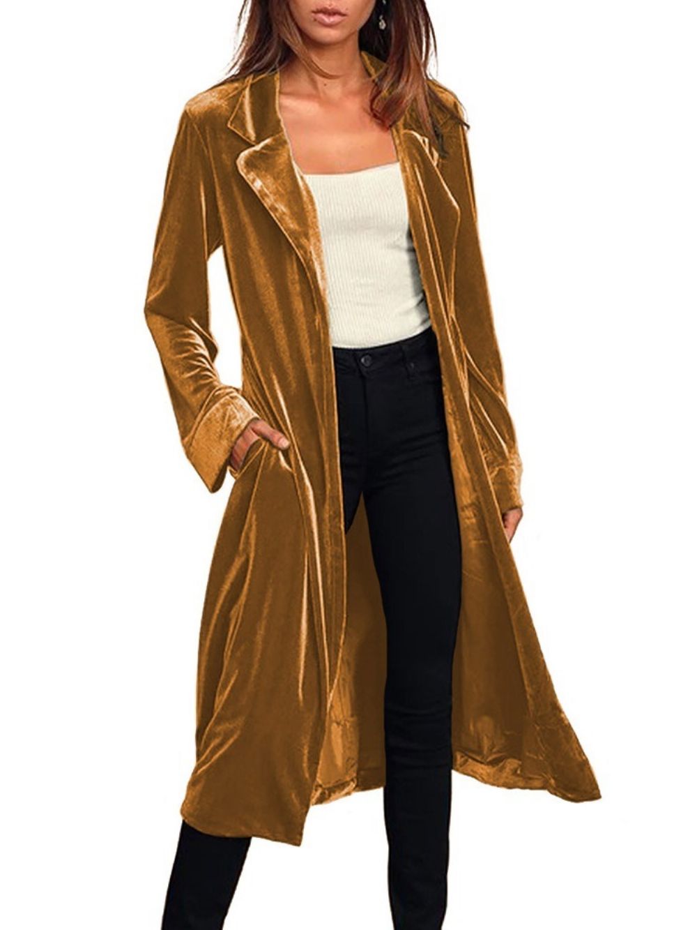 Western-Trenchcoat Met Lange Reversband