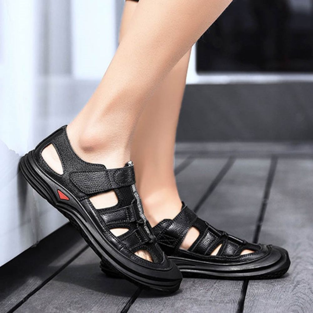 Sandalen Met Ronde Neus En Klittenband Heren