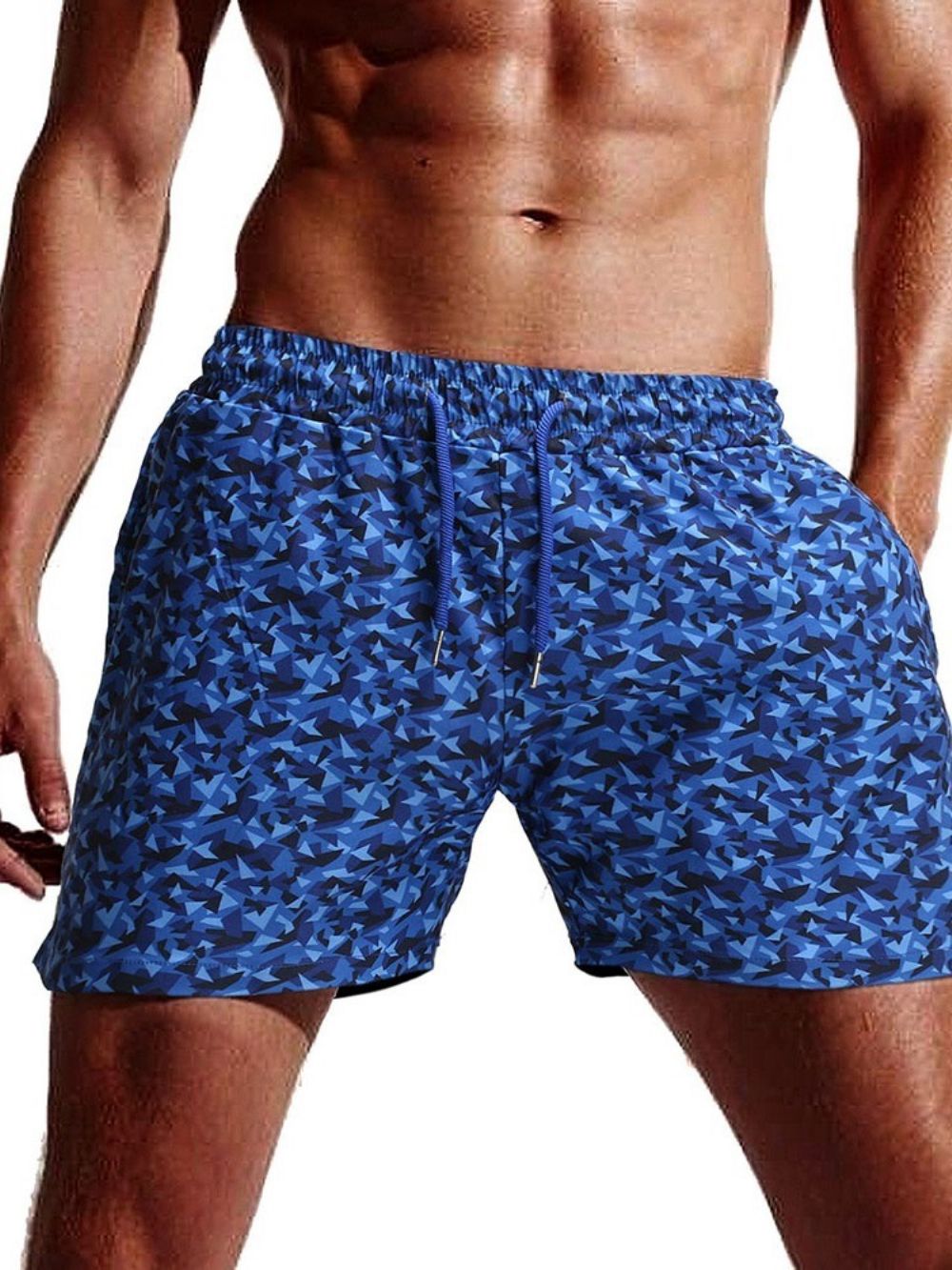 Rechte Camouflage Strandshort Heren Met Veters