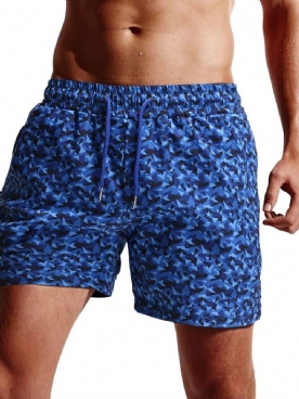 Rechte Camouflage Strandshort Heren Met Veters