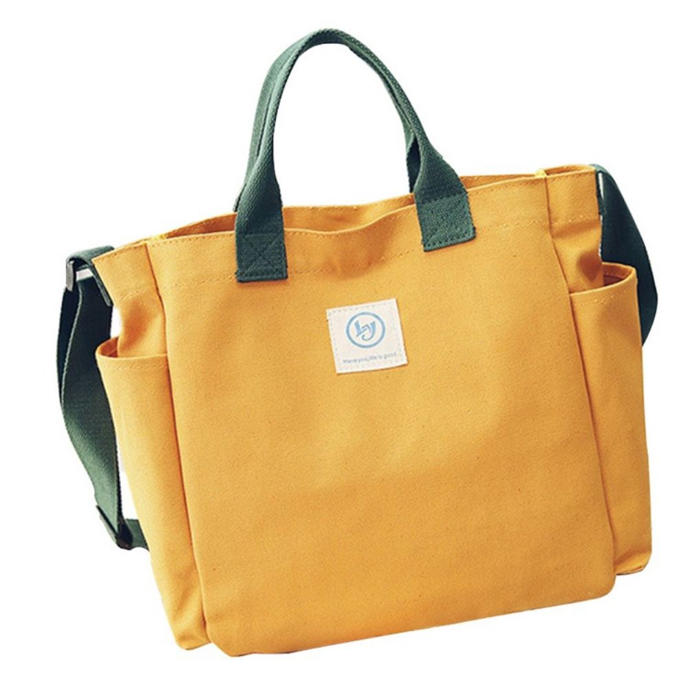 Casual Crossbodytas Van Canvas Met Kleurblokken