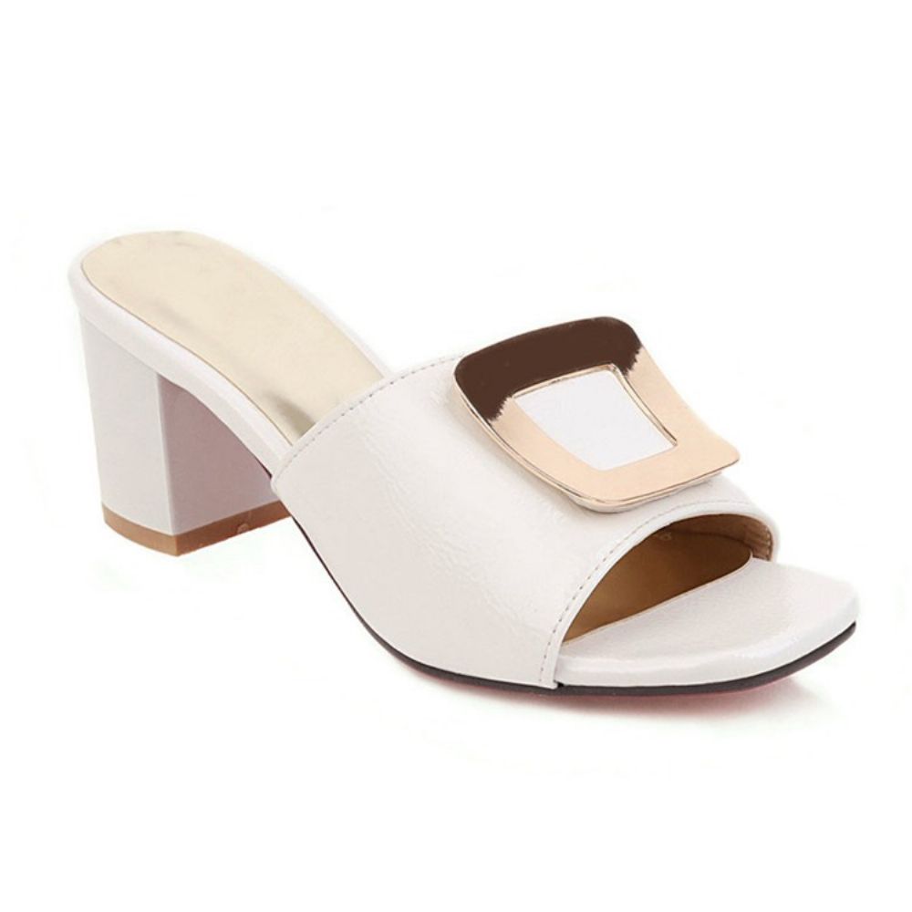 Chunky Heel Flip Flop Slip-On Zomerpantoffels